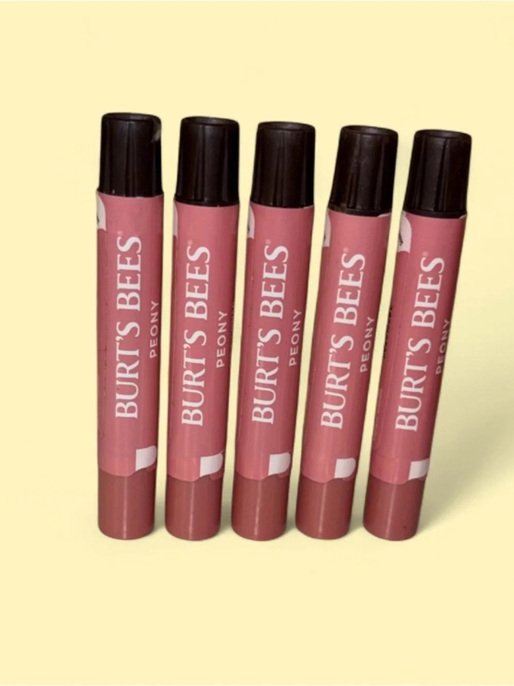 Burt’s Bees Peony Tinted Lip Balm 5 Pack - New Never Opened